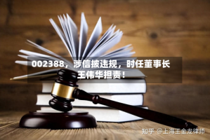 002388，涉信披违规，时任董事长王伟华担责！