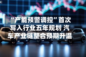 “产能预警调控”首次写入行业五年规划 汽车产业链整合预期升温