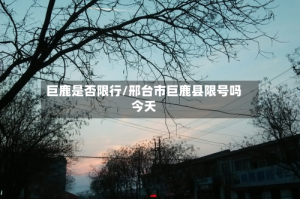 巨鹿是否限行/邢台市巨鹿县限号吗今天