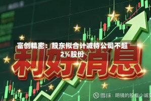 富创精密：股东拟合计减持公司不超2%股份