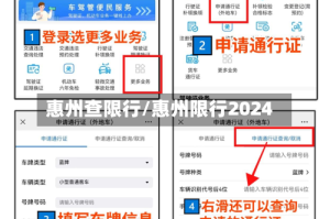 惠州查限行/惠州限行2024