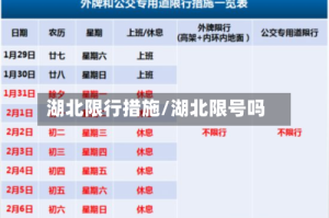 湖北限行措施/湖北限号吗