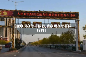 【鹿泉现在怎样限行,鹿泉现在怎样限行的】