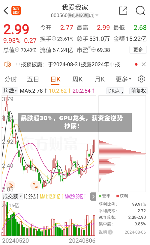 暴跌超30%	，GPU龙头，获资金逆势抄底！-第1张图片