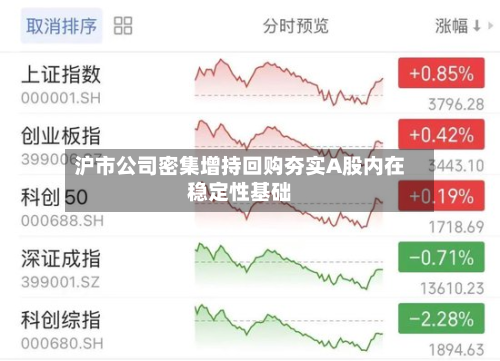 沪市公司密集增持回购夯实A股内在稳定性基础-第2张图片