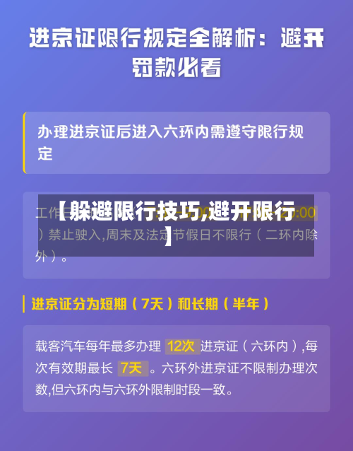 【躲避限行技巧,避开限行】-第2张图片