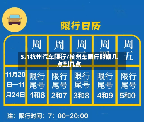 5.1杭州汽车限行/杭州车限行时间几点到几点-第1张图片