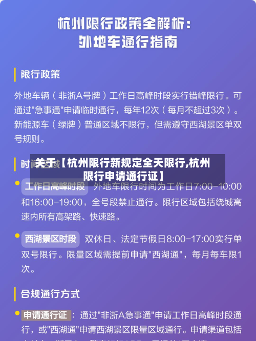 关于【杭州限行新规定全天限行,杭州限行申请通行证】-第2张图片