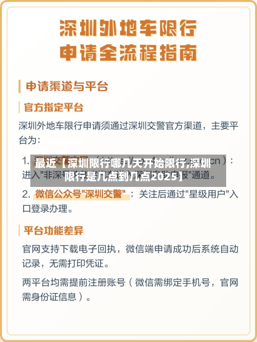 最近【深圳限行哪几天开始限行,深圳限行是几点到几点2025】-第2张图片