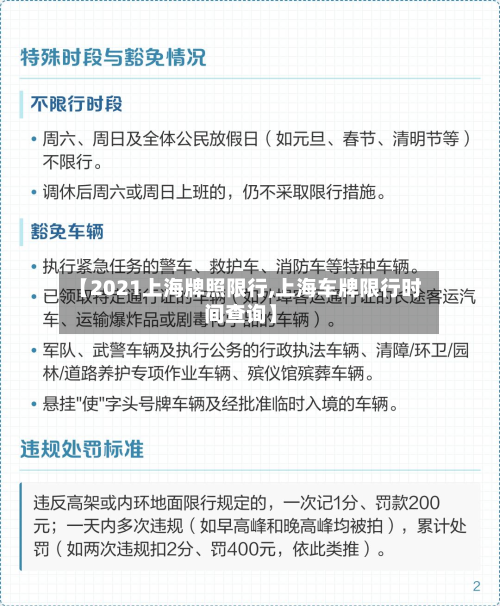 【2021上海牌照限行,上海车牌限行时间查询】-第3张图片