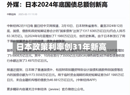 日本政策利率创31年新高-第2张图片