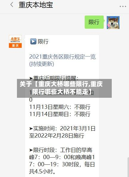 关于【重庆大桥哪些限行,重庆限行哪些大桥不能走】-第1张图片