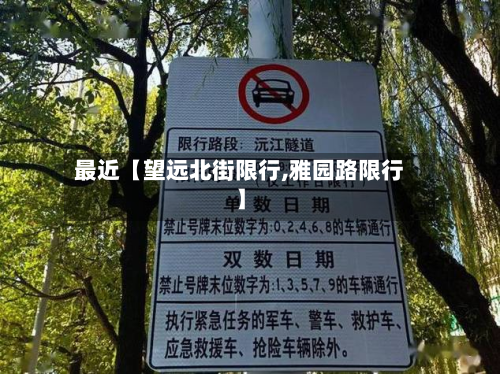 最近【望远北街限行,雅园路限行】-第3张图片