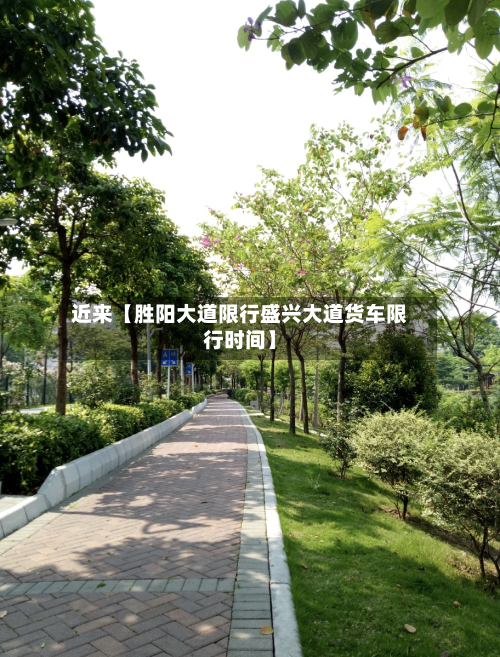 近来【胜阳大道限行盛兴大道货车限行时间】-第1张图片