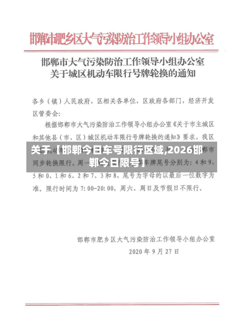 关于【邯郸今日车号限行区域,2026邯郸今日限号】-第3张图片
